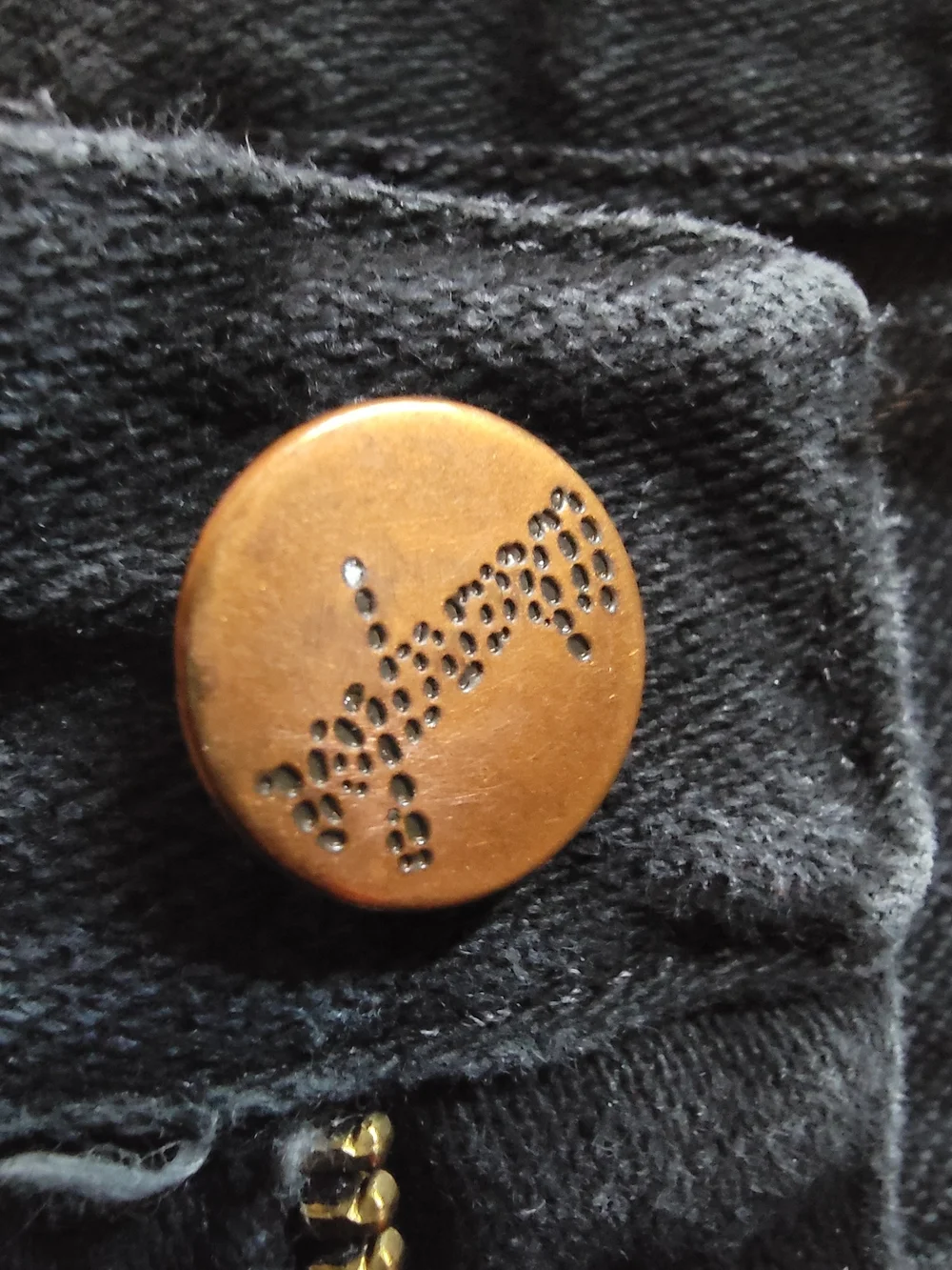 Wrangler Black Denim Pocket with Tan Patch 30x32